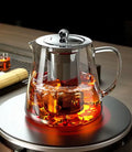 HEAT RESISTANT GLASS TEAPOT W/ STAINLESS STEAL STRAINER