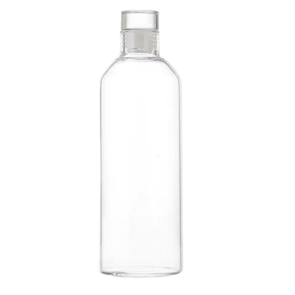 1L GLASS WATER BOTTLE W/ SILICONE STOPPER