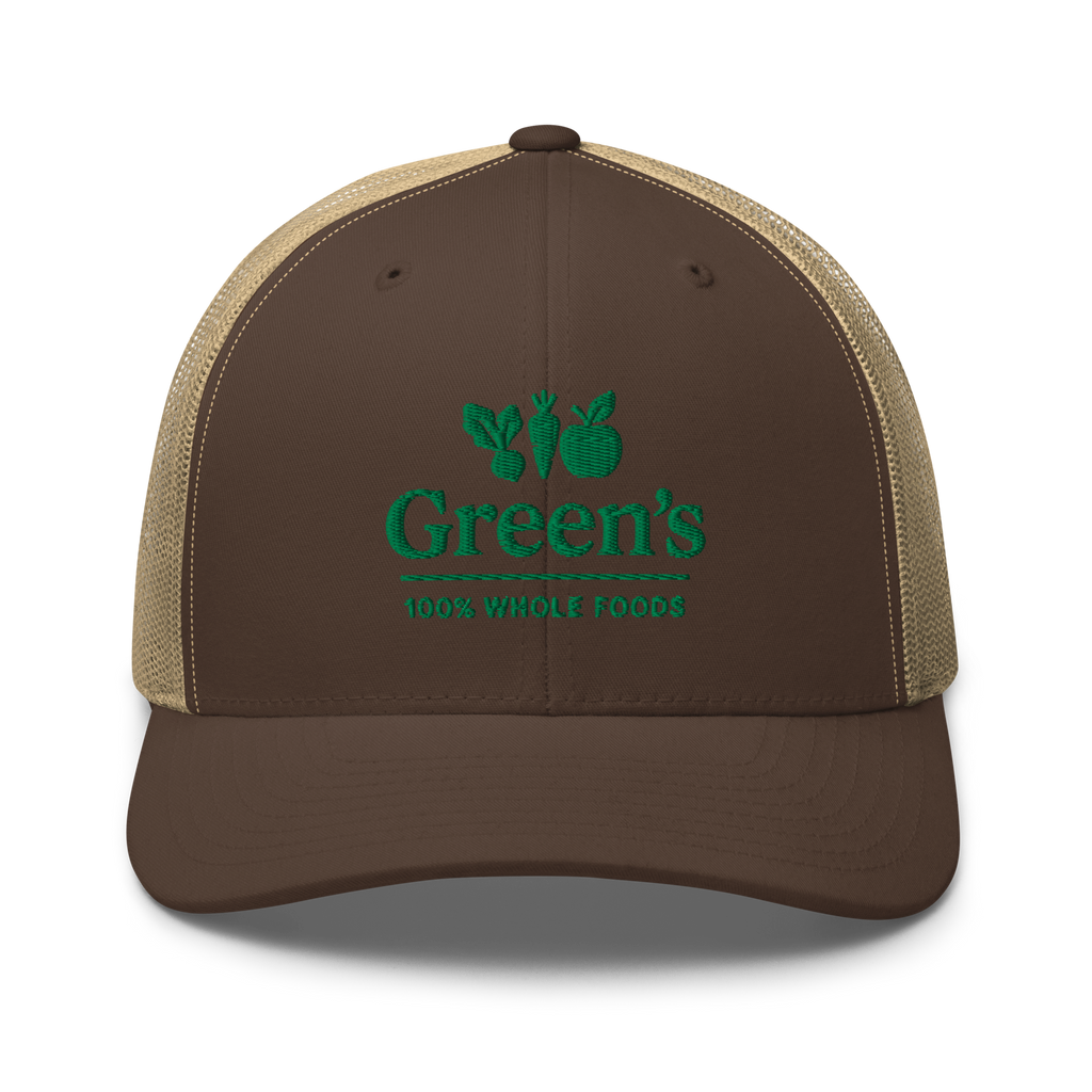 GREEN'S WHOLE FOODS TRUCKER HAT (BROWN)
