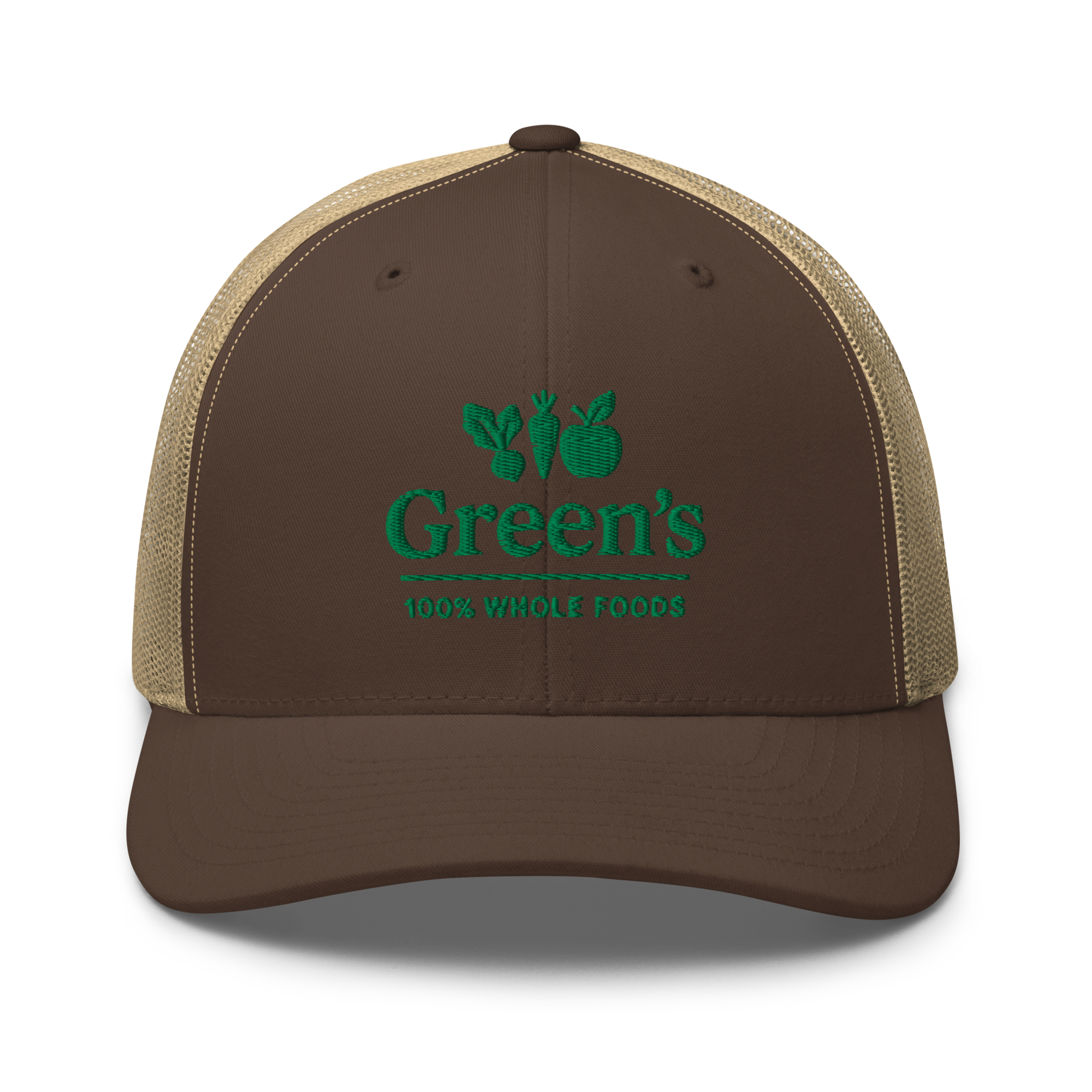 GREEN'S WHOLE FOODS TRUCKER HAT (BROWN)