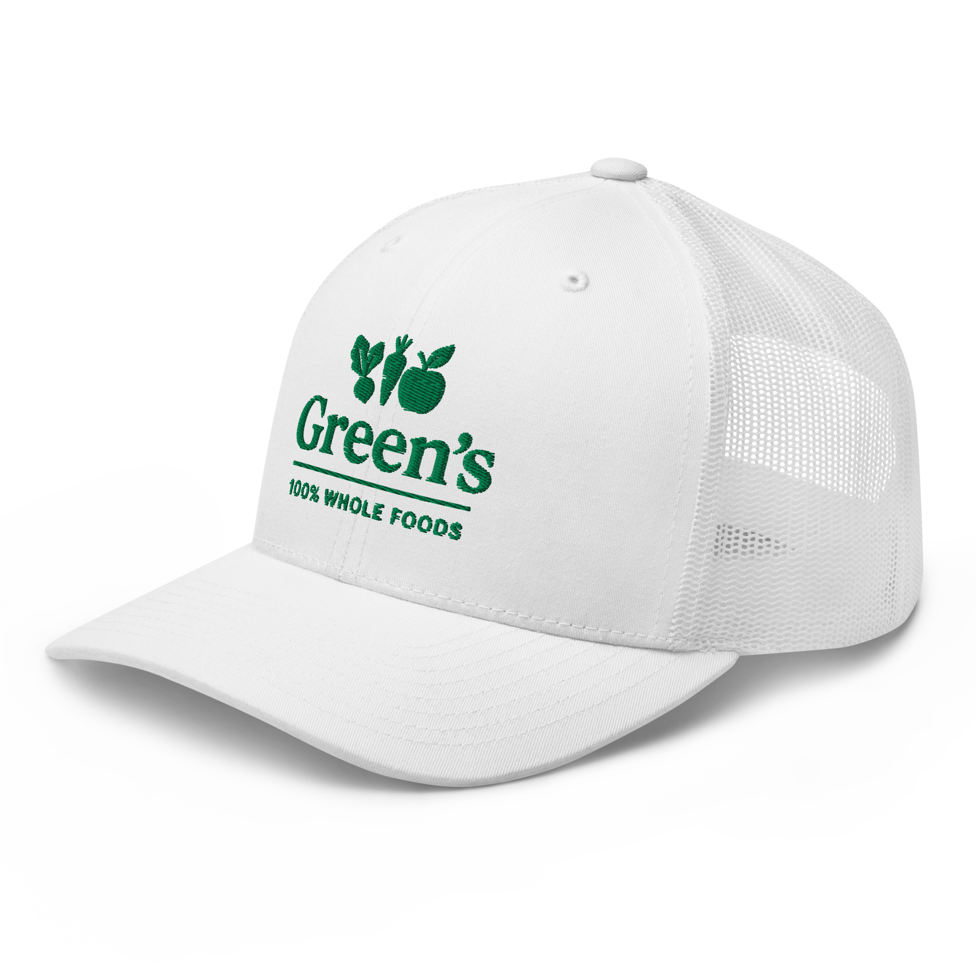 GREEN'S WHOLE FOODS TRUCKER HAT (WHITE)